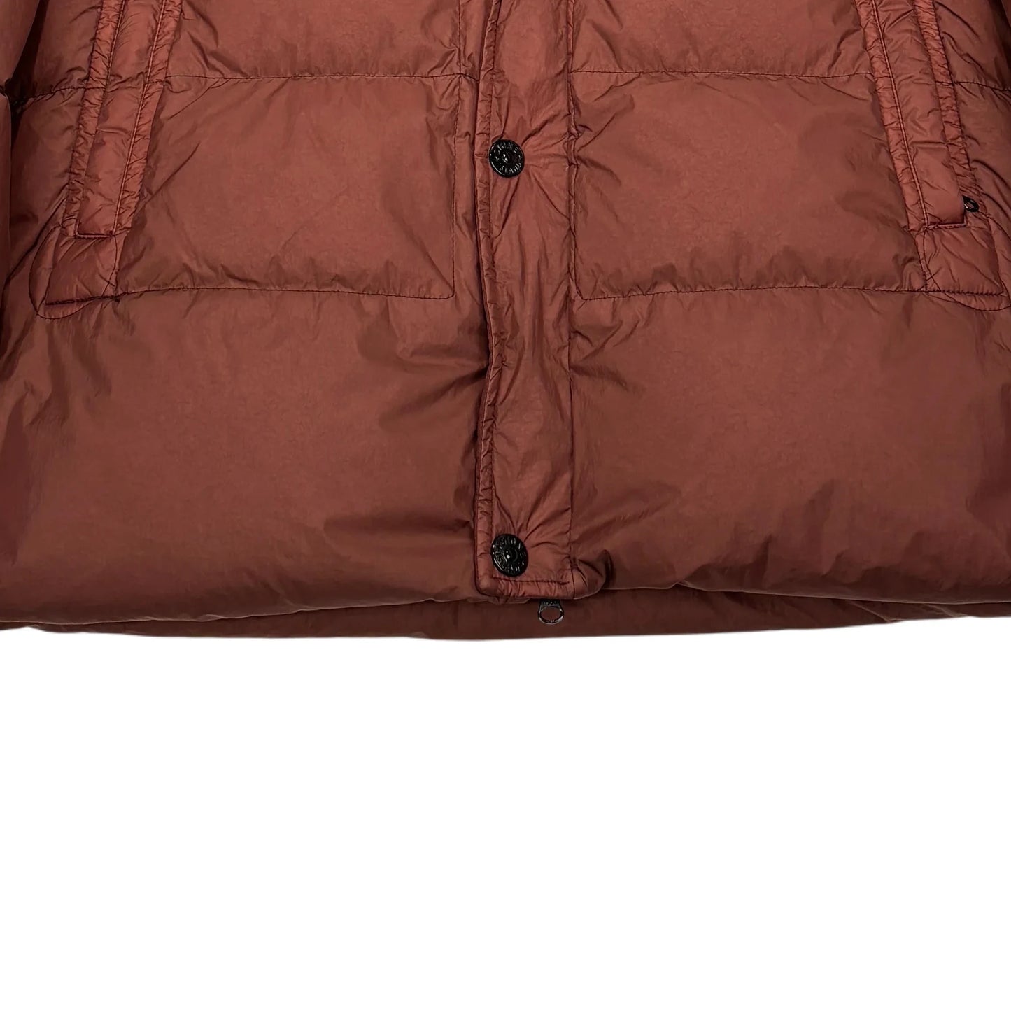 Stone Island Brown Garment Dyed Crinkle Reps NY Down Puffer Jacket