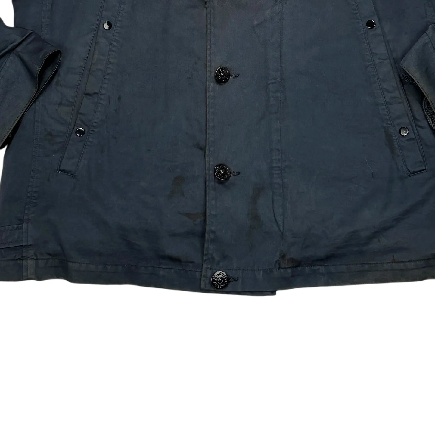 Stone Island Navy Blue Raso Gommato Jacket