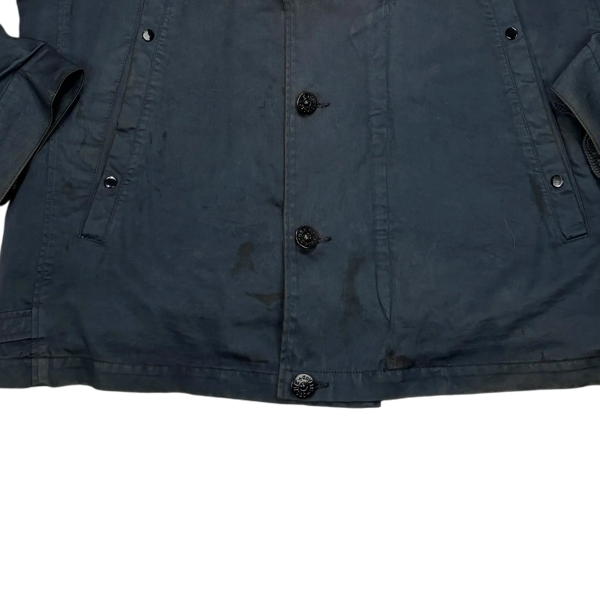 Stone Island Navy Blue Raso Gommato Jacket