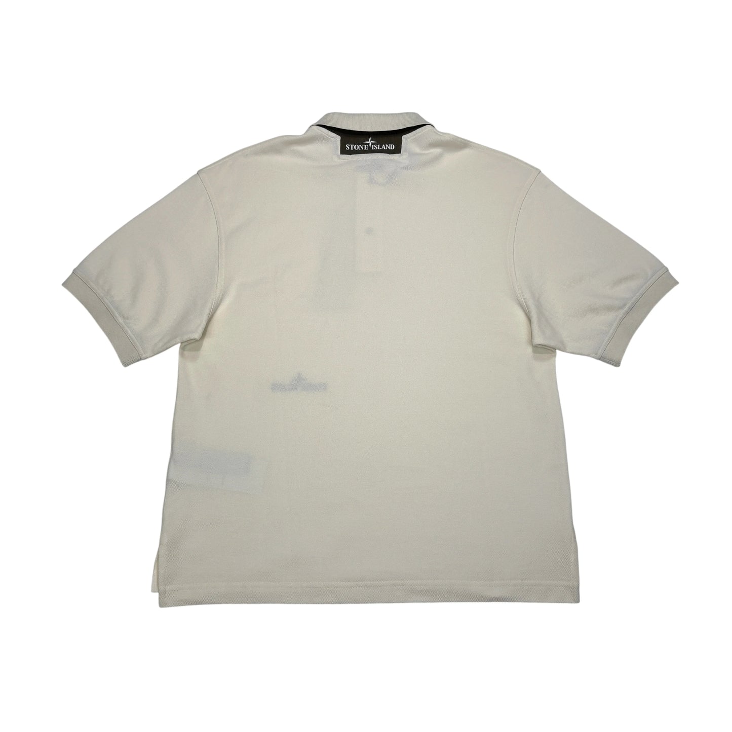 Stone Island Beige Embroidered Logo Polo Shirt