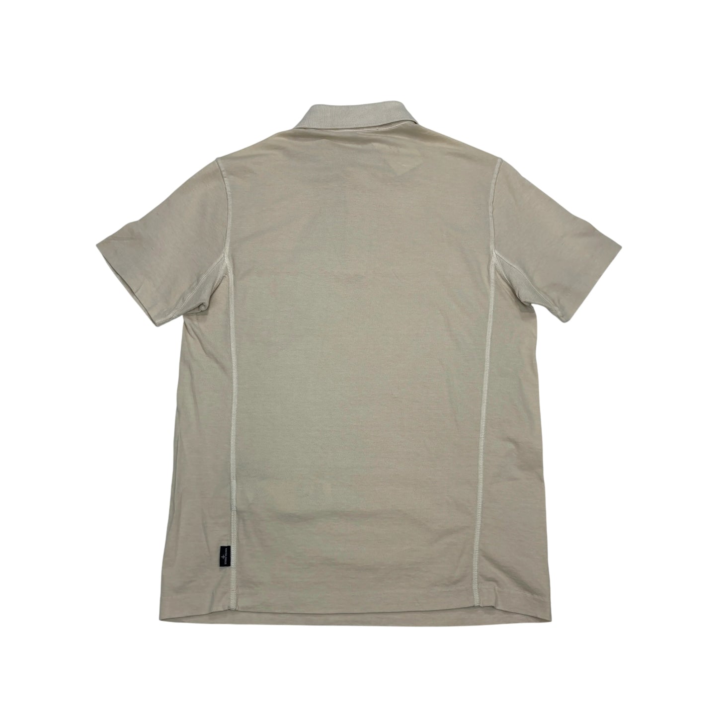 Stone Island Beige Embroidered Marina Logo Polo Shirt