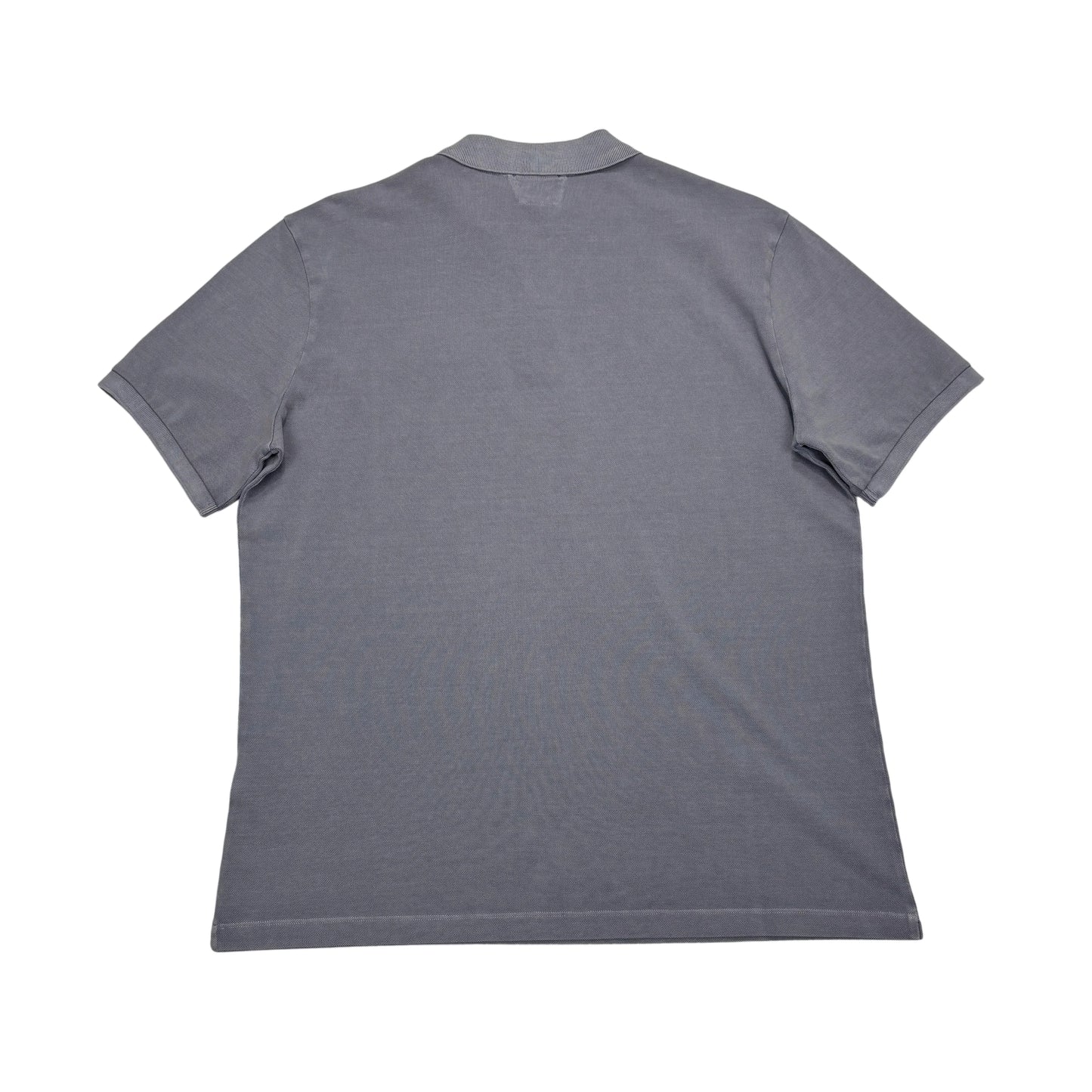 CP Company Blue Embroidered Spell Out Box Logo Polo Shirt