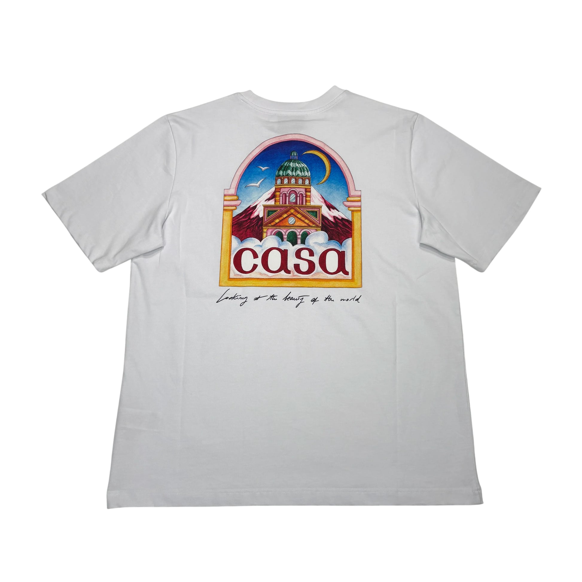 Casa Blanca White Vue De L'arche Printed T-shirt