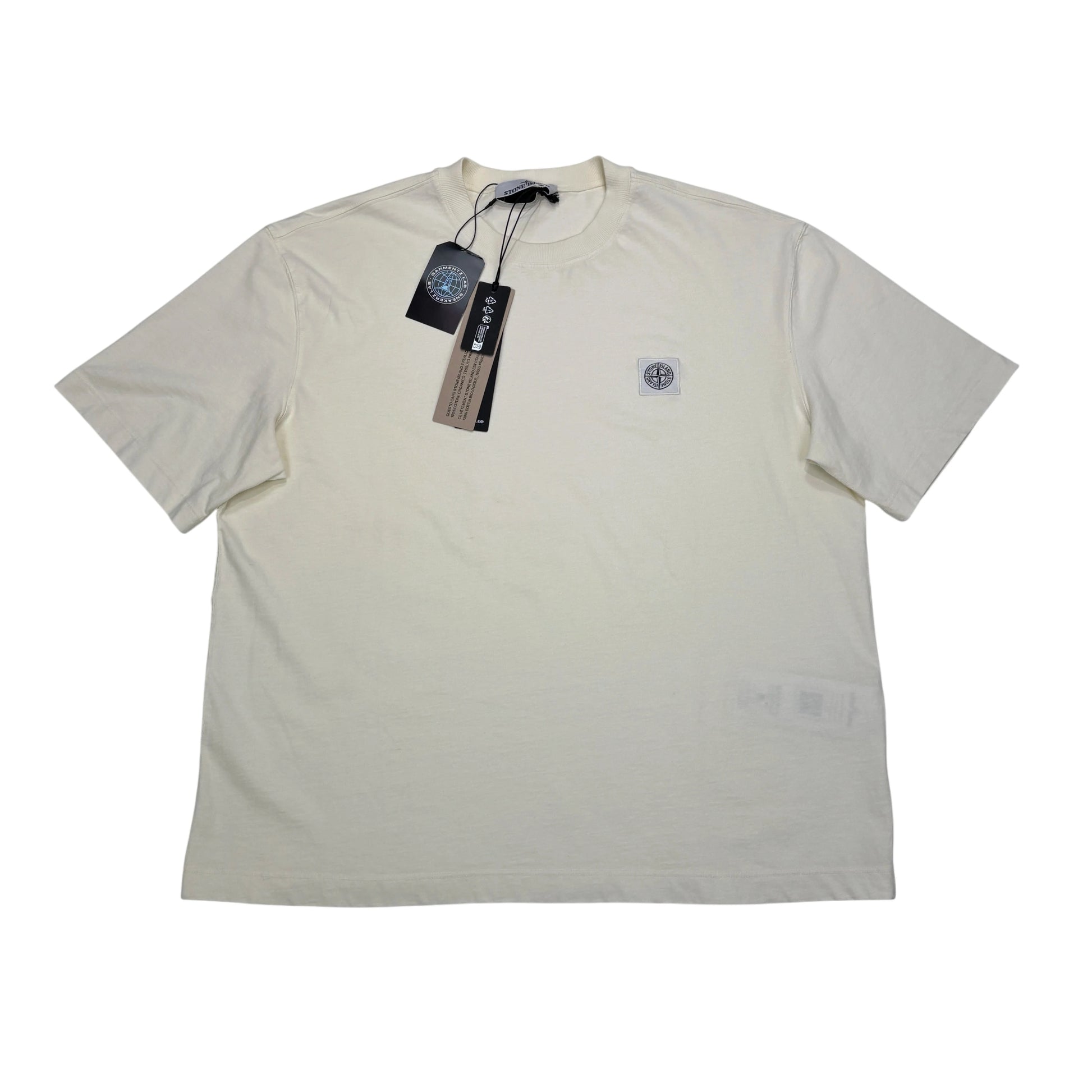 Stone Island Beige Patch Logo T-shirt
