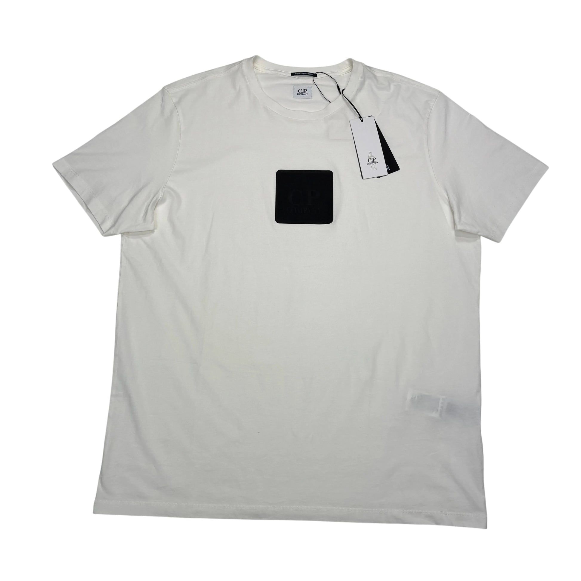 CP Company White Rubberised Logo T-shirt