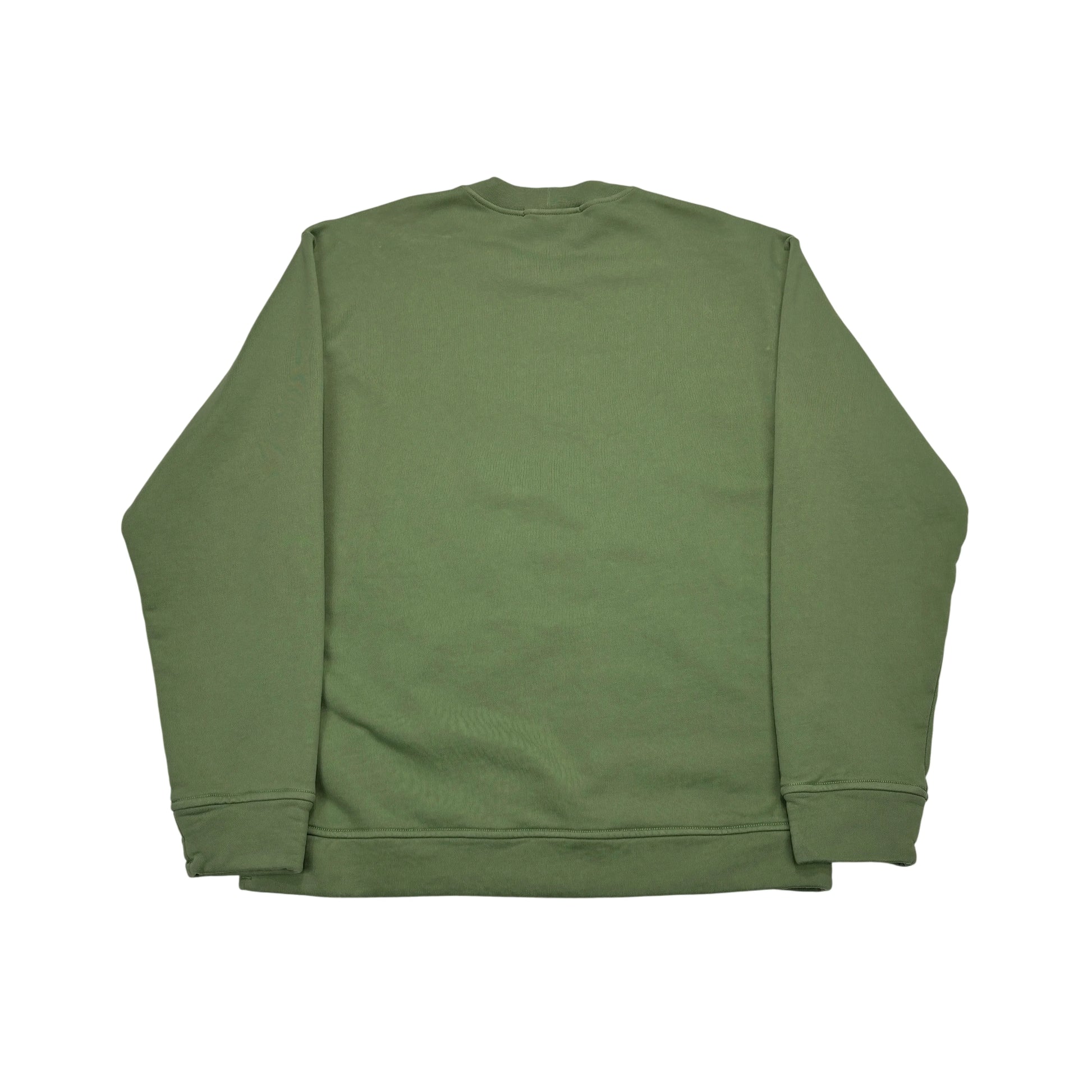 Stone Island Green Logo Embroidery Crewneck Jumper
