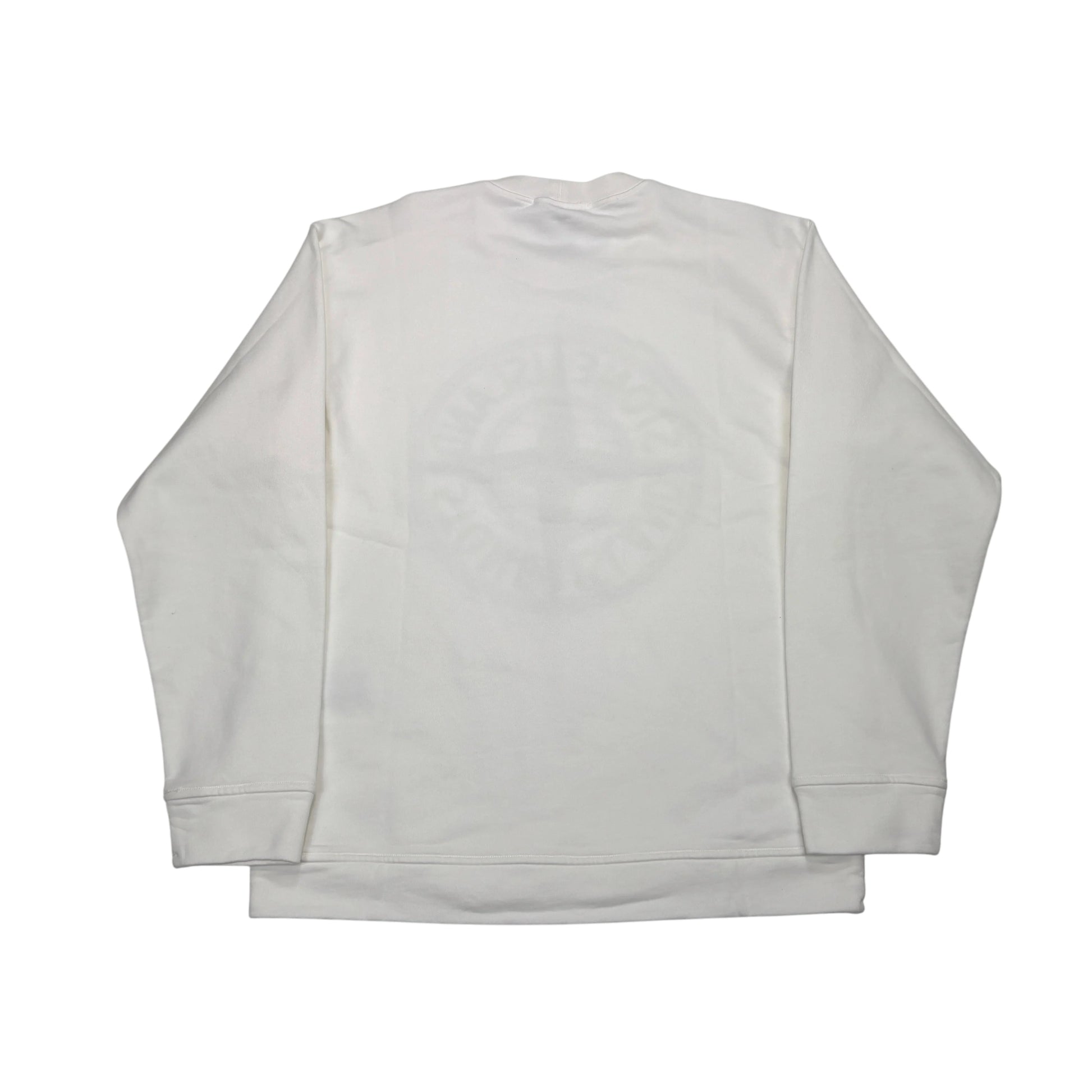 Stone Island White Logo Embroidery Crewneck Jumper
