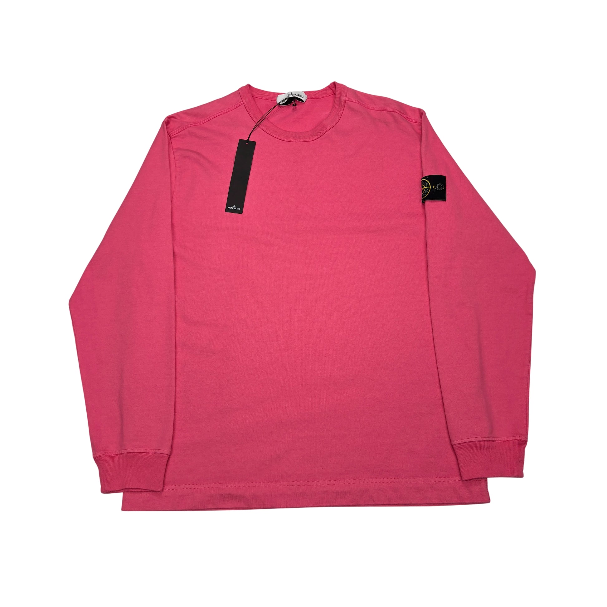 Stone Island Pink Compass Patch Lightweight Crewneck Jumper