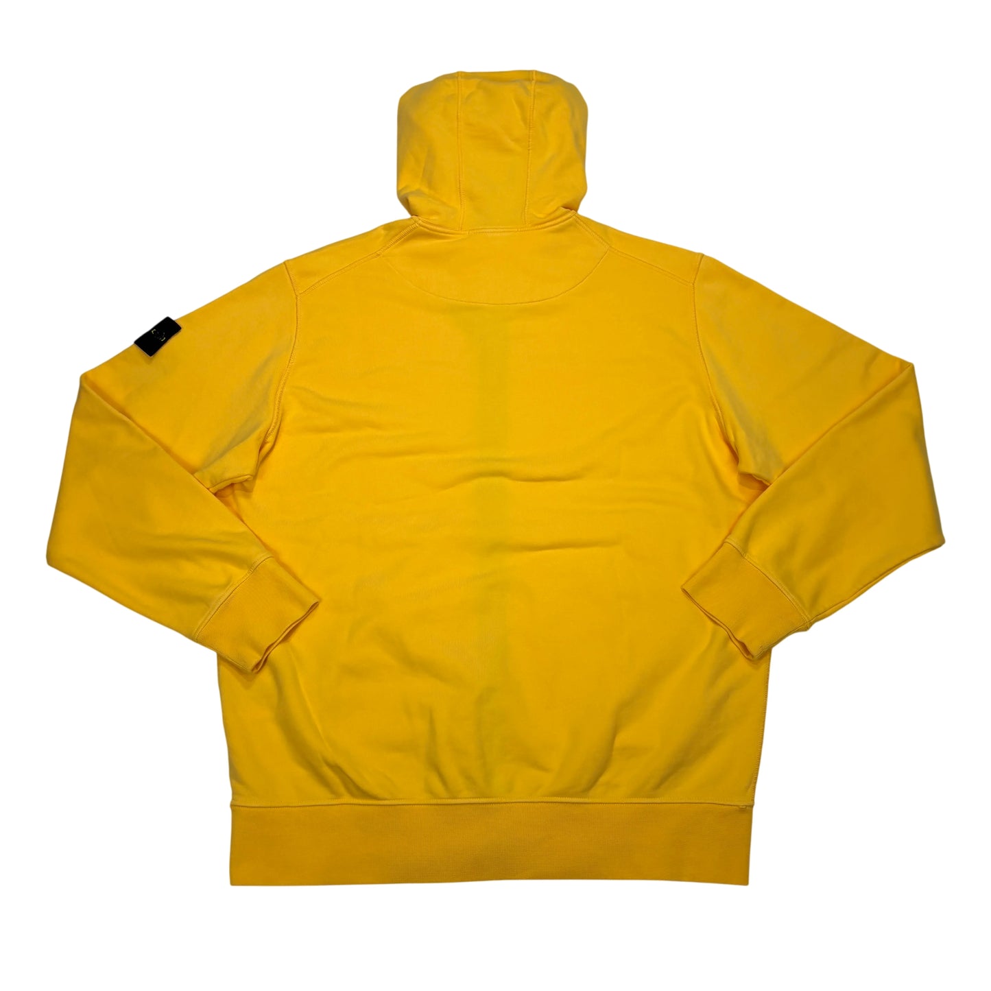 Stone Island Yellow Compass Patch Zip Up Hoodie