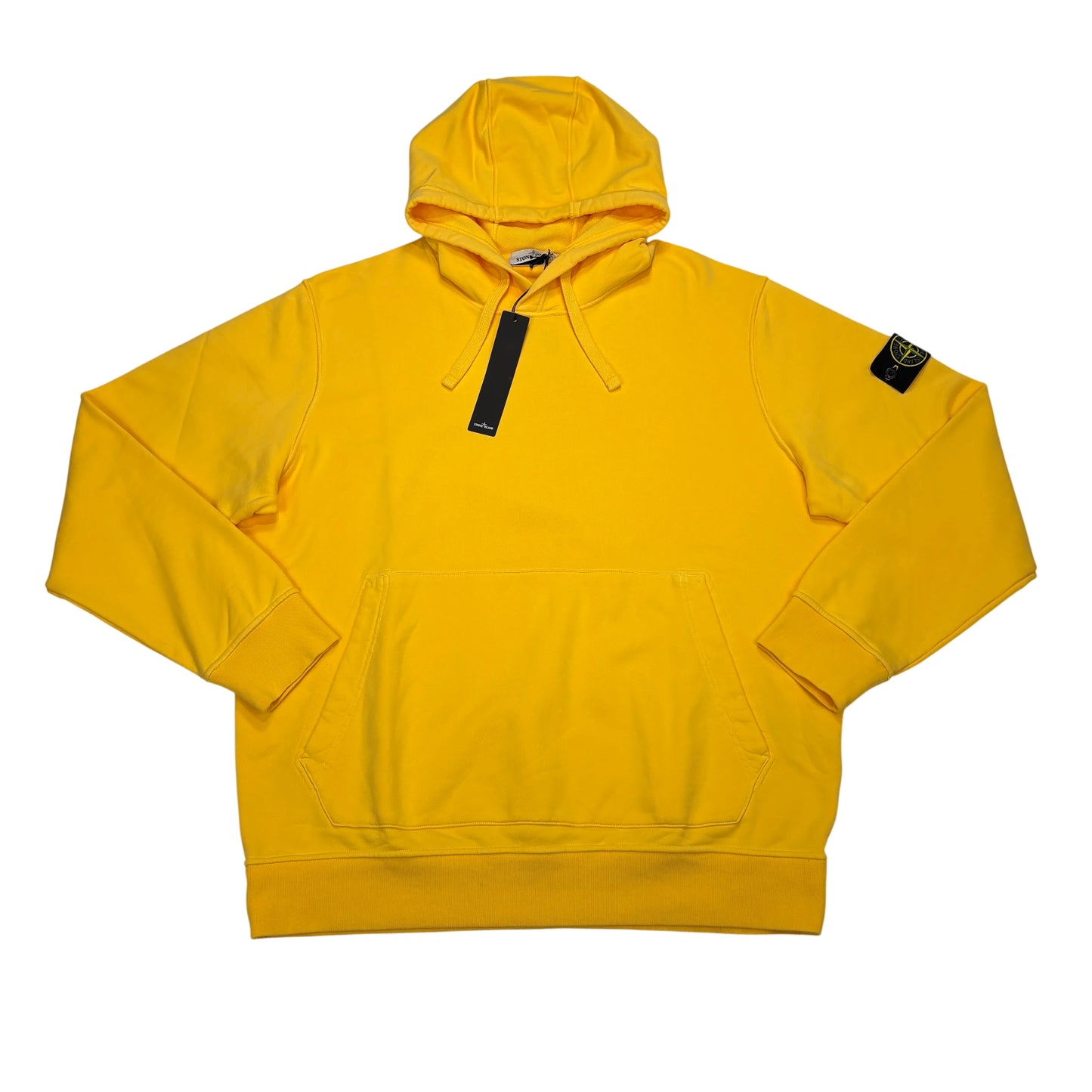 Stone Island Yellow Compass Patch Cotton Hoodie