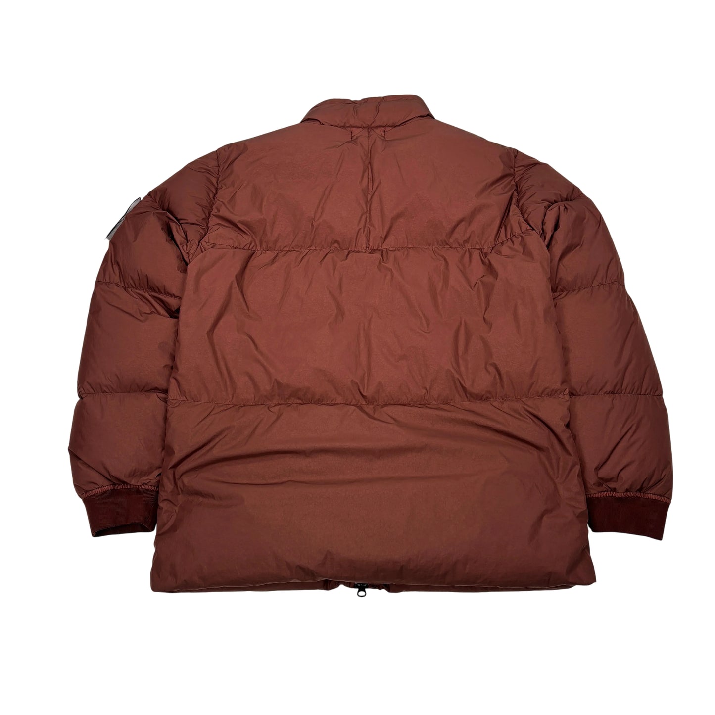 Stone Island Brown Garment Dyed Crinkle Reps NY Down Puffer Jacket