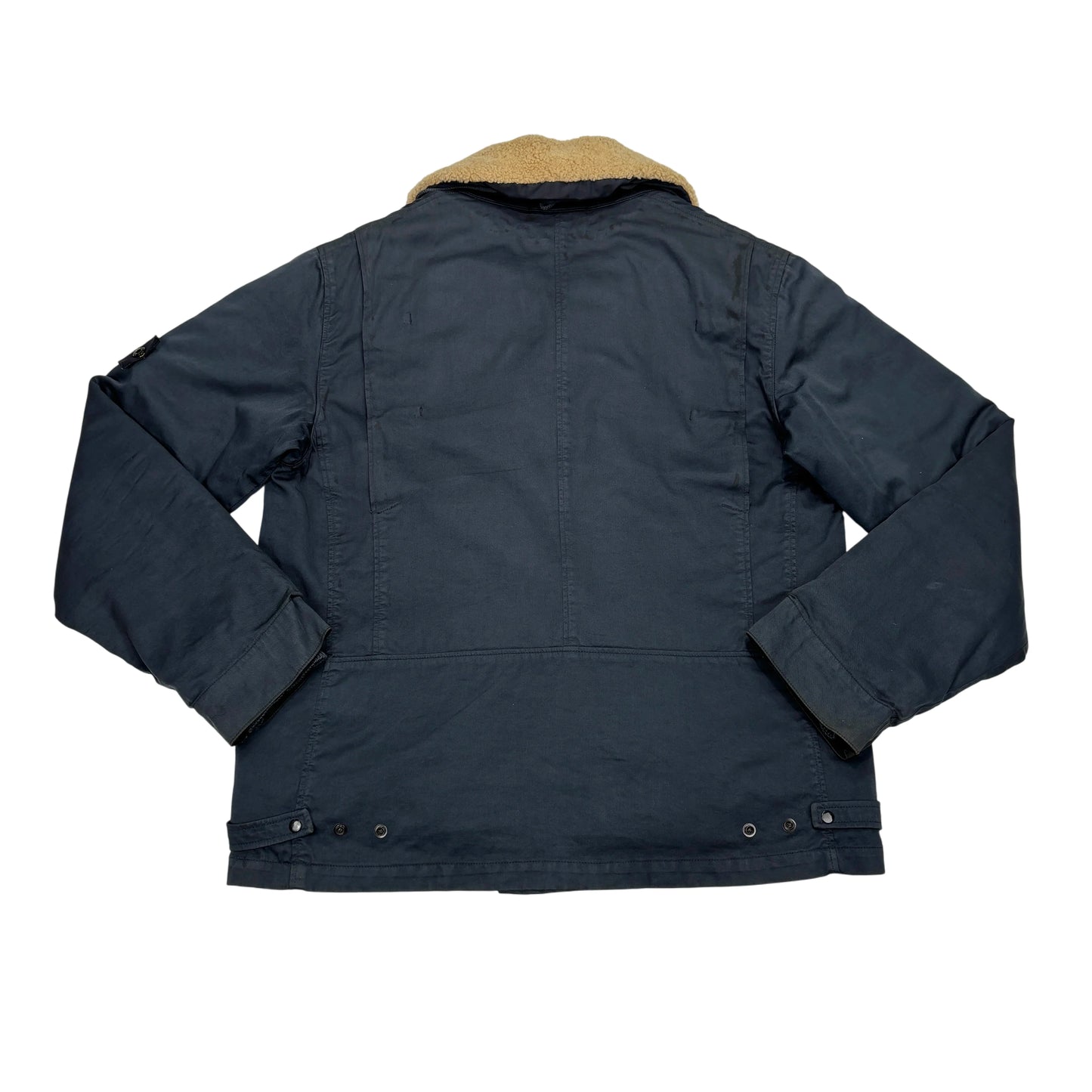 Stone Island Navy Blue Raso Gommato Jacket