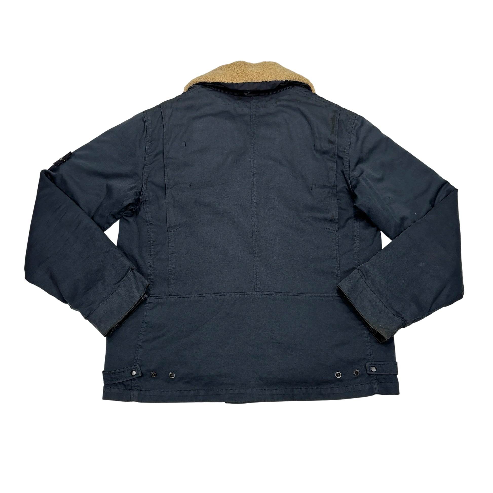 Stone Island Navy Blue Raso Gommato Jacket