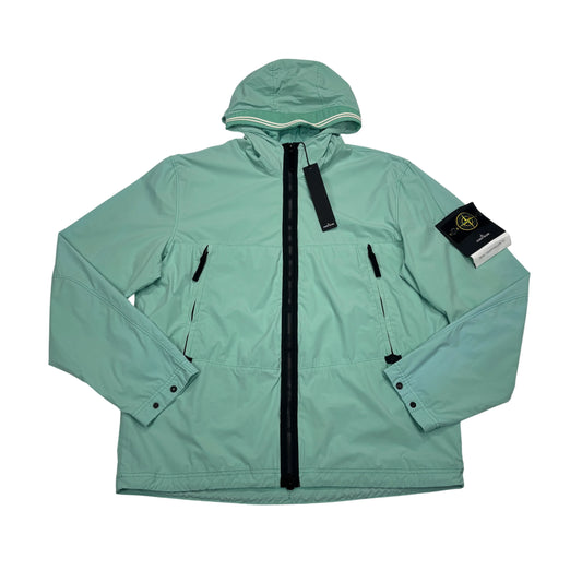 <p>Stone Island Green Skin Touch Nylon TC Hooded Jacket</p>