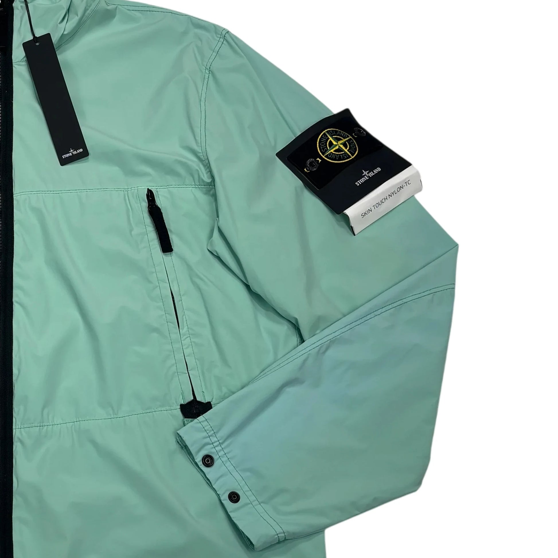 <p>Stone Island Green Skin Touch Nylon TC Hooded Jacket</p>