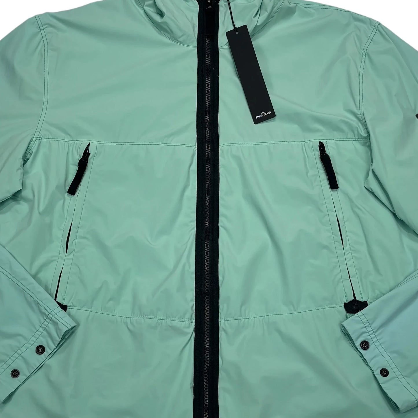 <p>Stone Island Green Skin Touch Nylon TC Hooded Jacket</p>