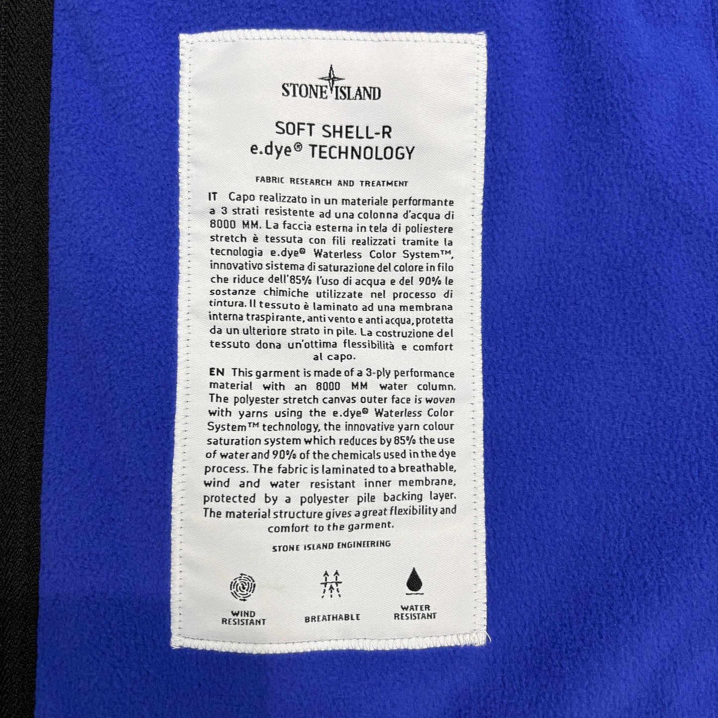 <p>Stone Island Blue Hooded Soft Shell-R Jacket</p>