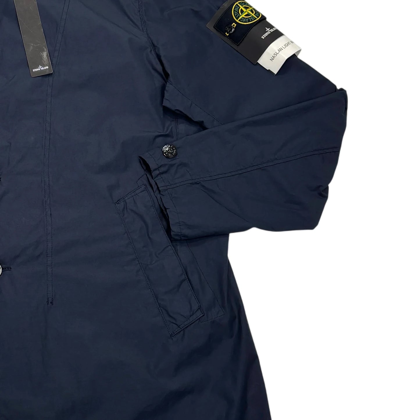<p>Stone Island Navy Blue Naslan Light Watro Coat</p>