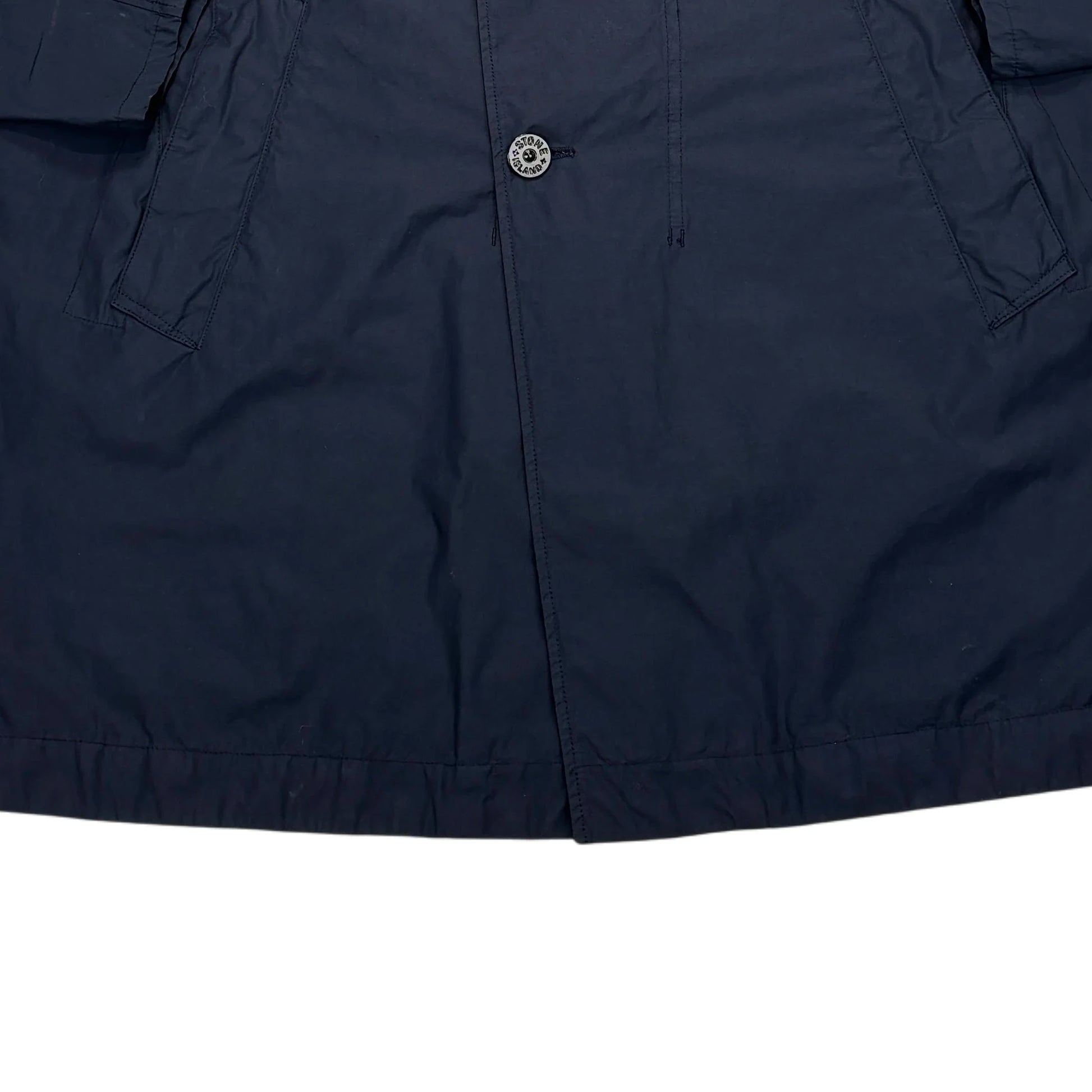 <p>Stone Island Navy Blue Naslan Light Watro Coat</p>