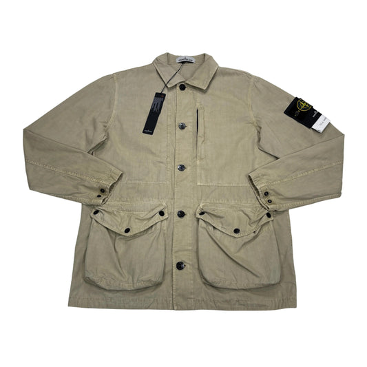 <p>Stone Island Beige Tela Smerigliata Jacket</p>