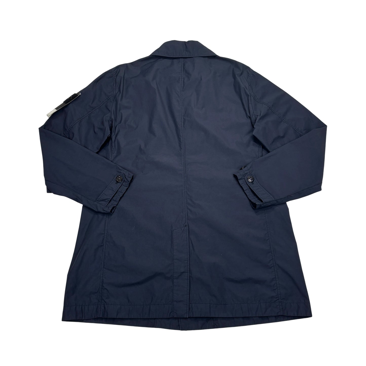 <p>Stone Island Navy Blue Naslan Light Watro Coat</p>