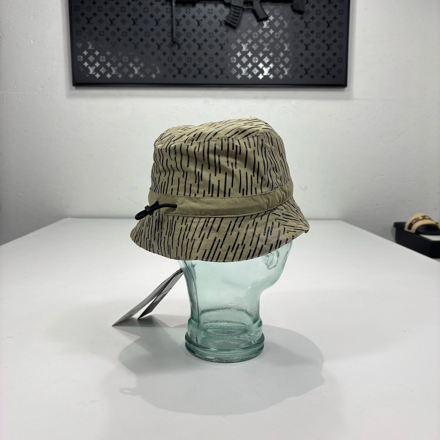 Stone Island Beige Rain Camo Bucket Hat