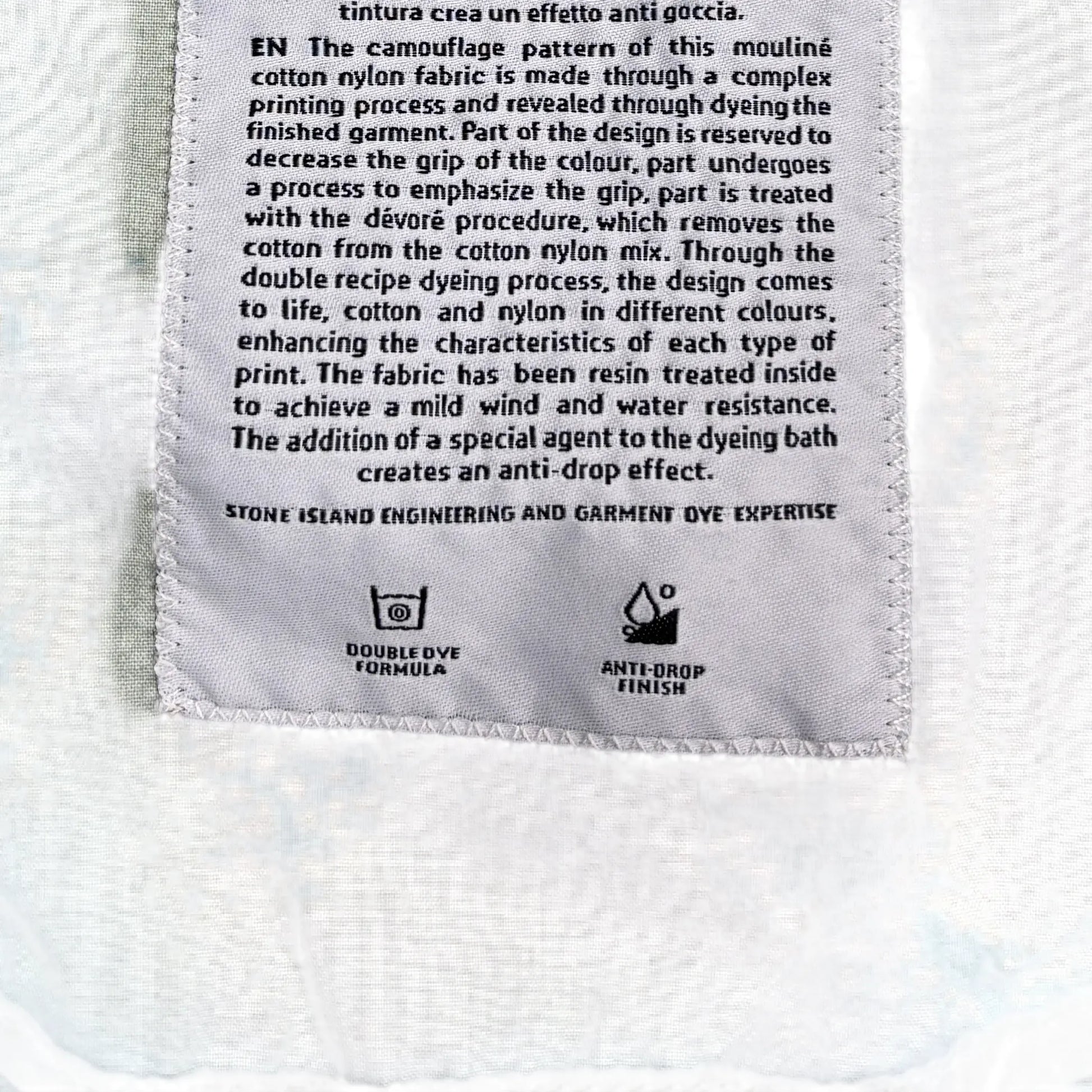 Stone Island Dove Grey Camo Devore Hooded Jacket