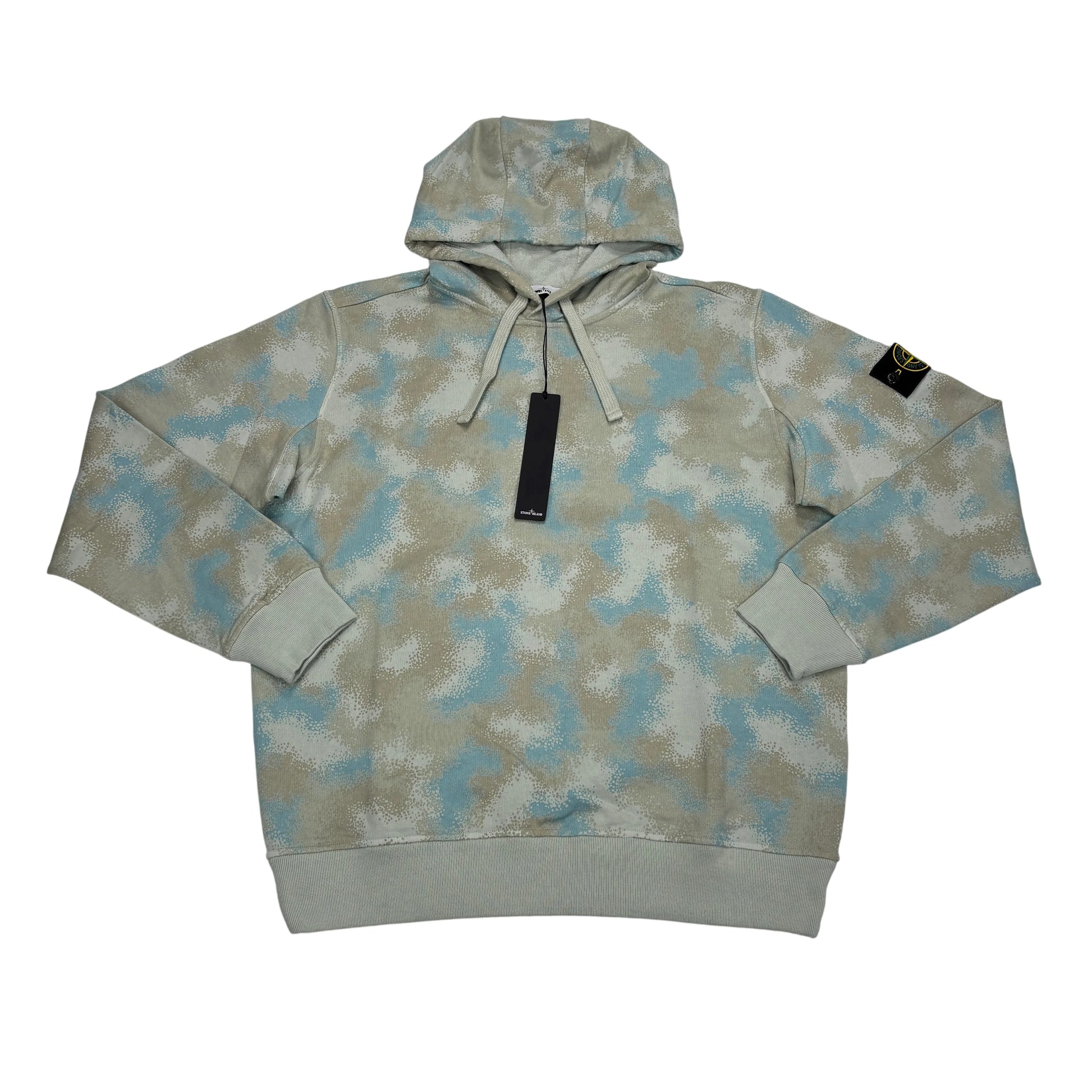 Stone Island Dove Grey Camo Devore Hoodie