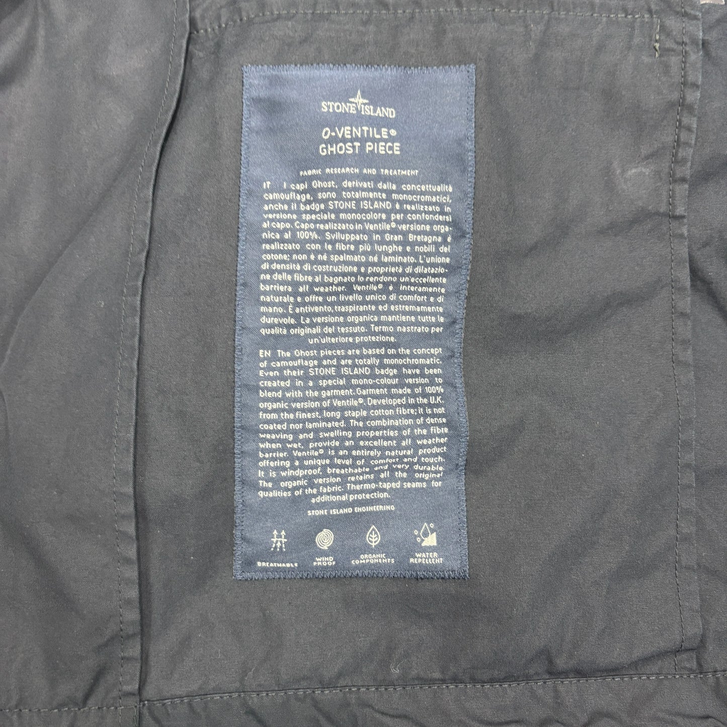 Stone Island Navy Blue with Hidden Hood Jacket