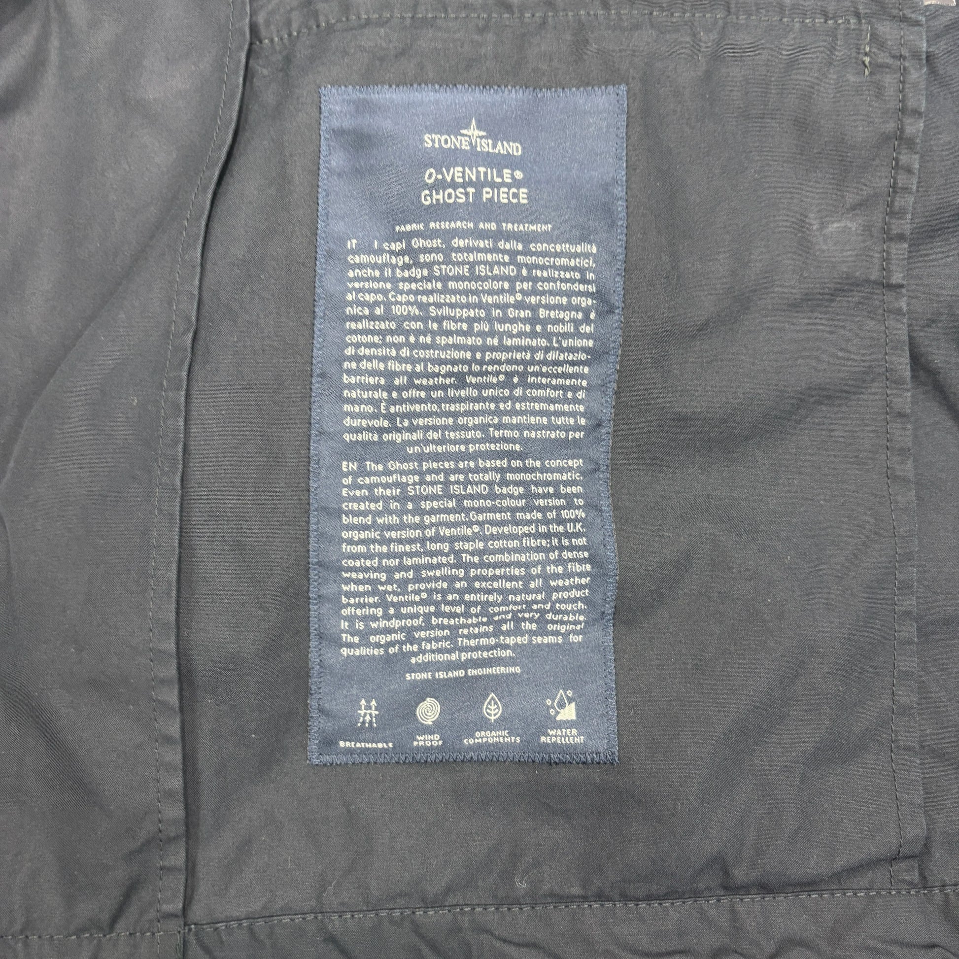 Stone Island Navy Blue with Hidden Hood Jacket