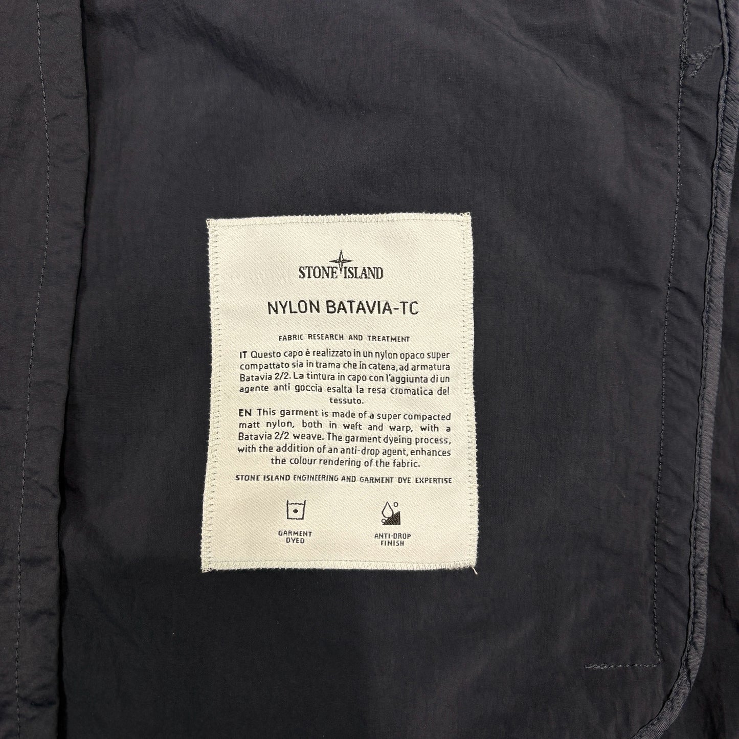 Stone Island Navy Blue Nylon Batavia-TC Hooded Jacket