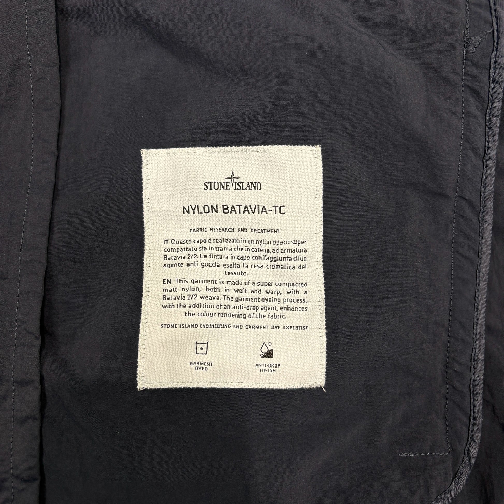 Stone Island Navy Blue Nylon Batavia-TC Hooded Jacket