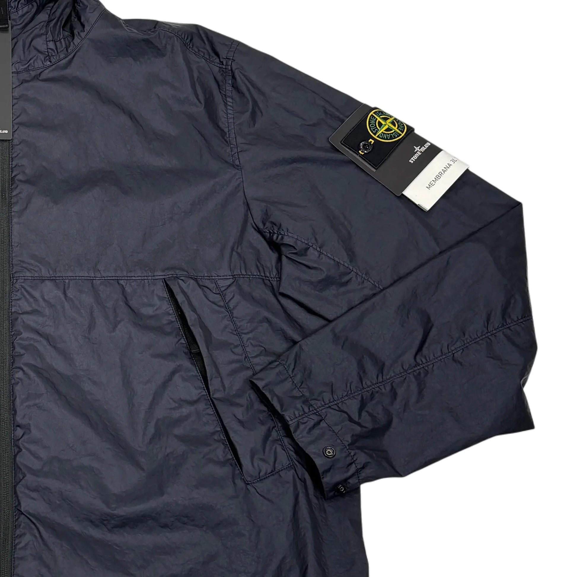 Stone Island Navy Blue Membrana 3L-TC Jacket