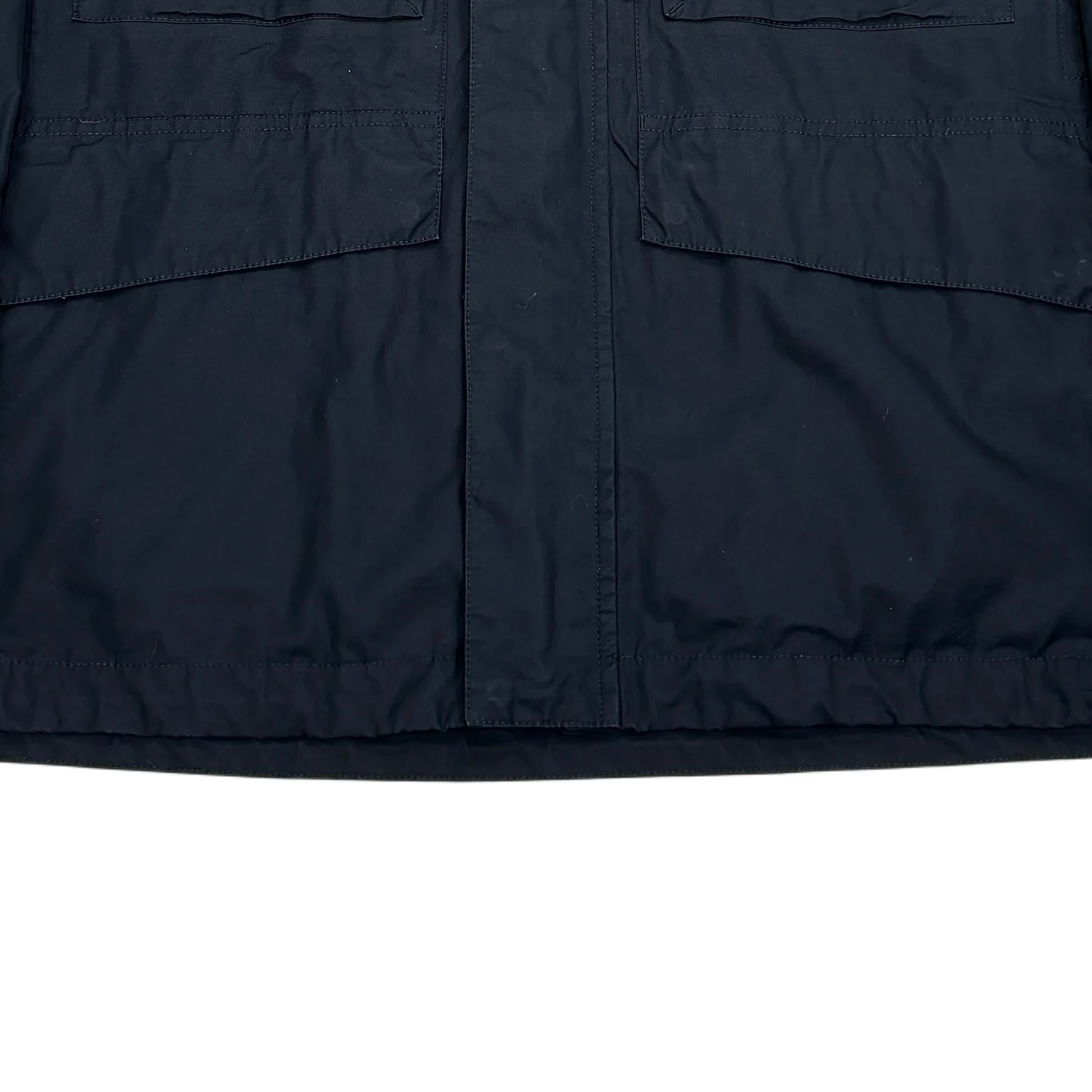 Stone Island Navy Blue with Hidden Hood Jacket