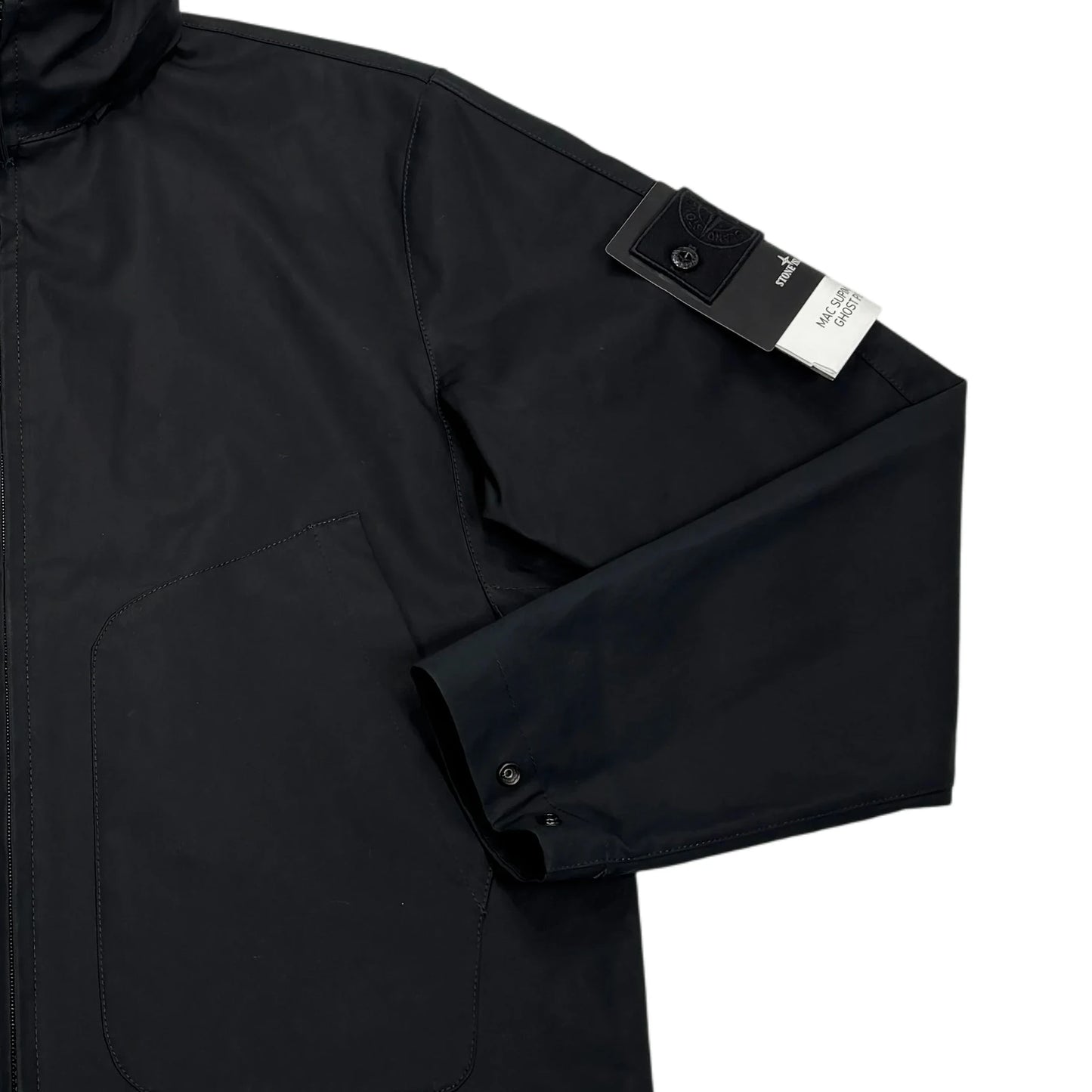 Stone Island Black Mac Supima 2L Ghost Piece Jacket