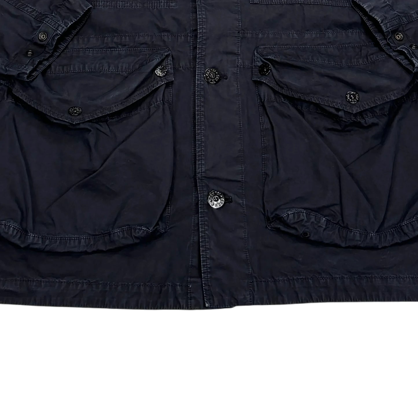 Stone Island Navy Blue Tela Smerigliata Jacket