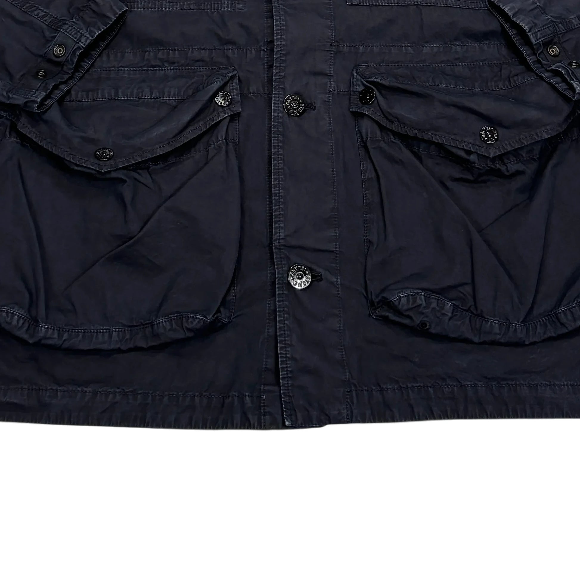 Stone Island Navy Blue Tela Smerigliata Jacket