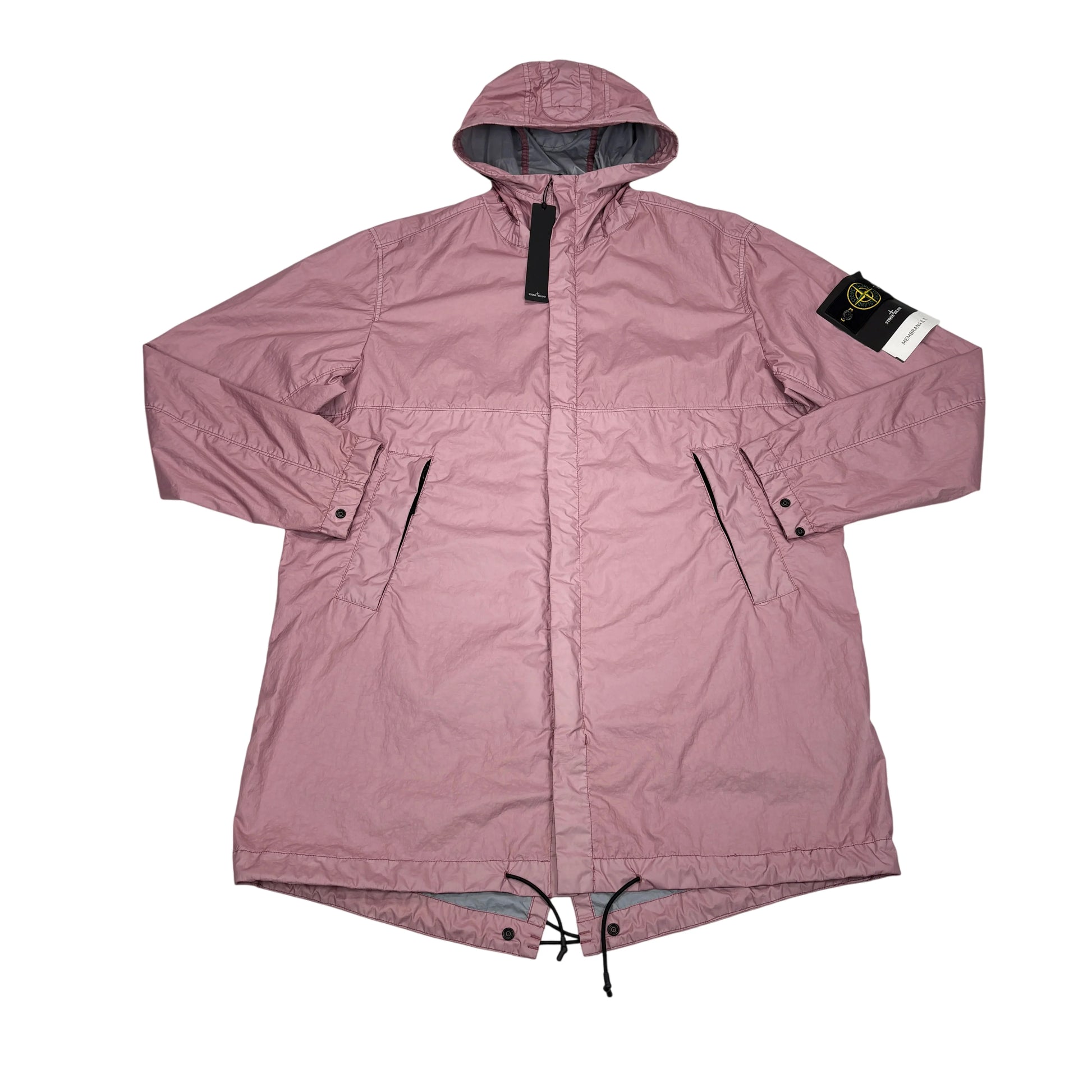 Stone Island Pink Membrana 3L-TC Hooded Parka Jacket