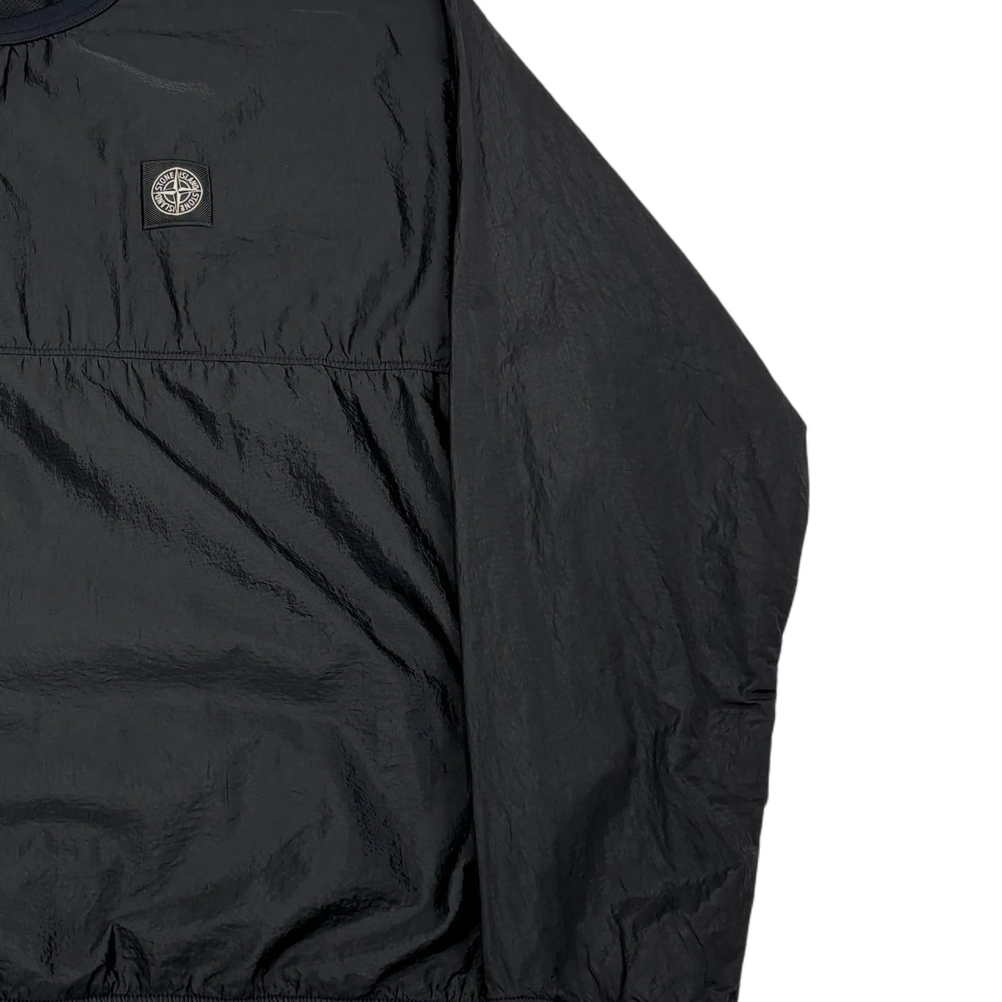 Stone Island Black Patch Logo Nylon Metal Crewneck Jumper