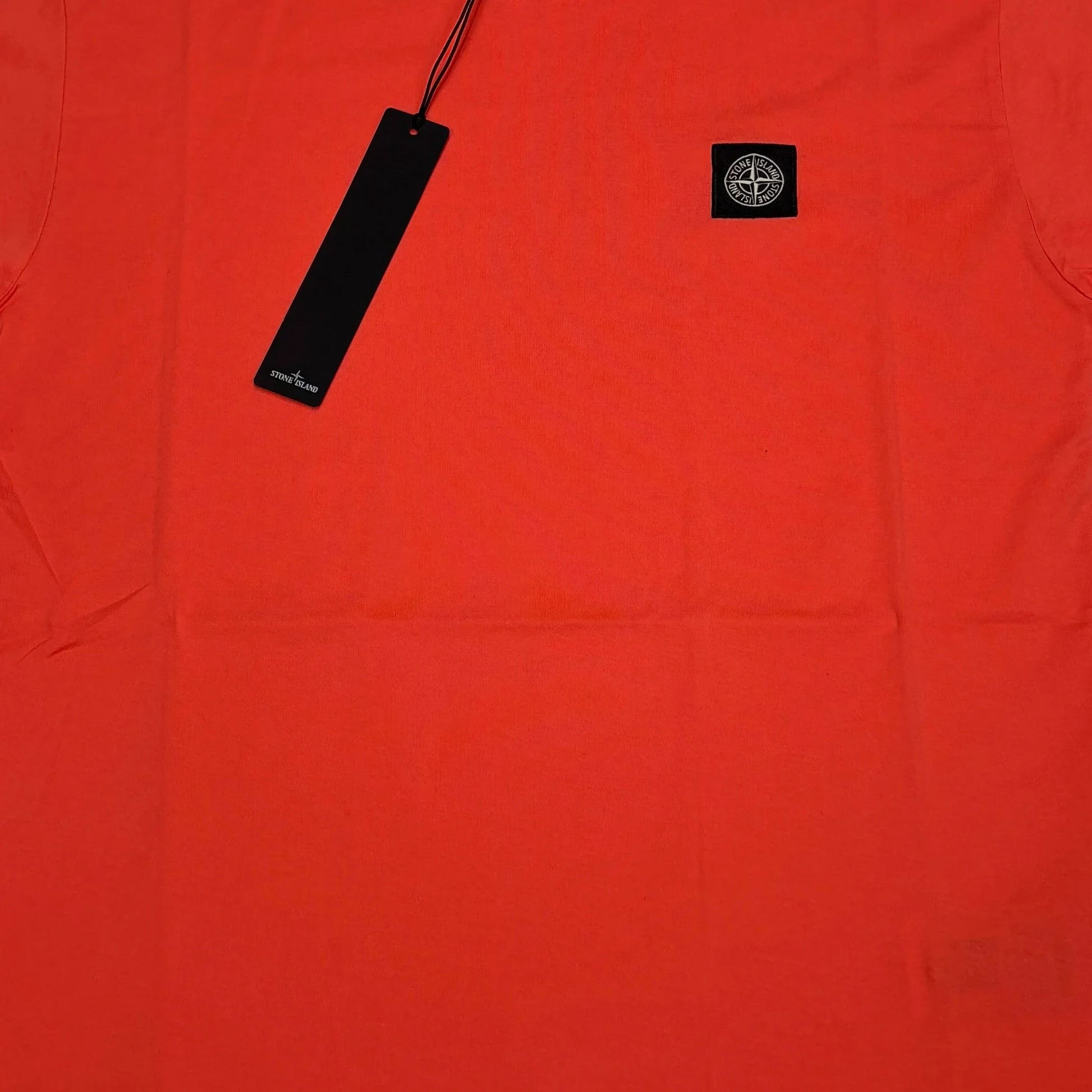 Stone Island Orange Patch Logo T-shirt