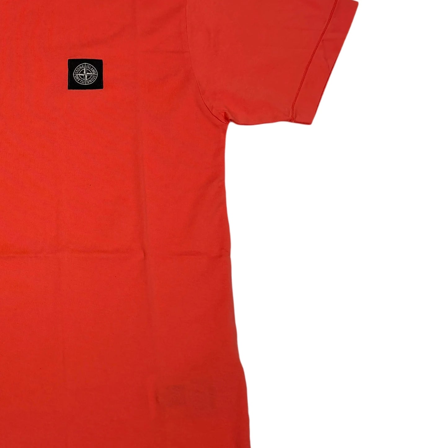 Stone Island Orange Patch Logo T-shirt