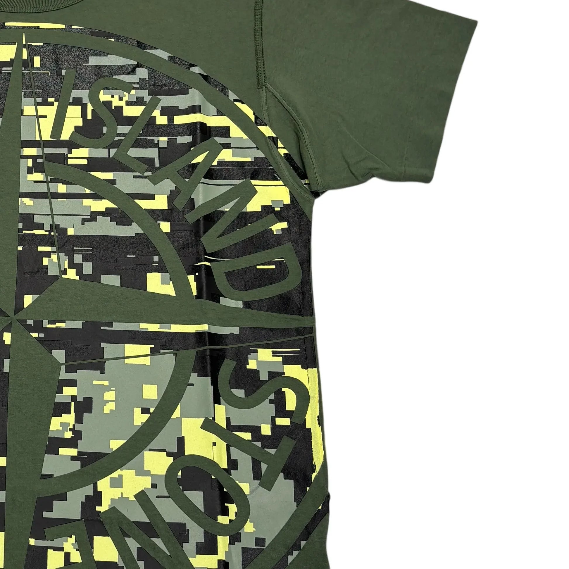 Stone Island Green Large Printed Logo Design T-shirt