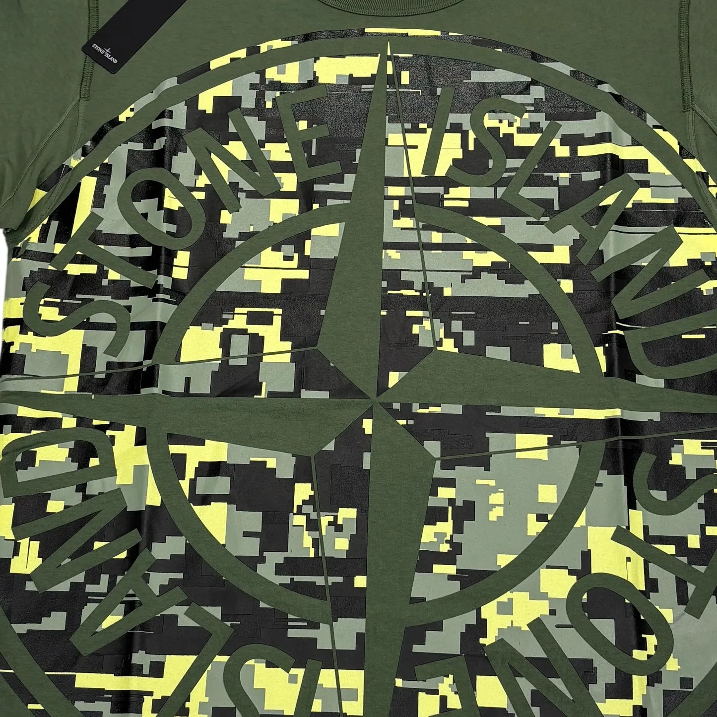 Stone Island Green Large Printed Logo Design T-shirt