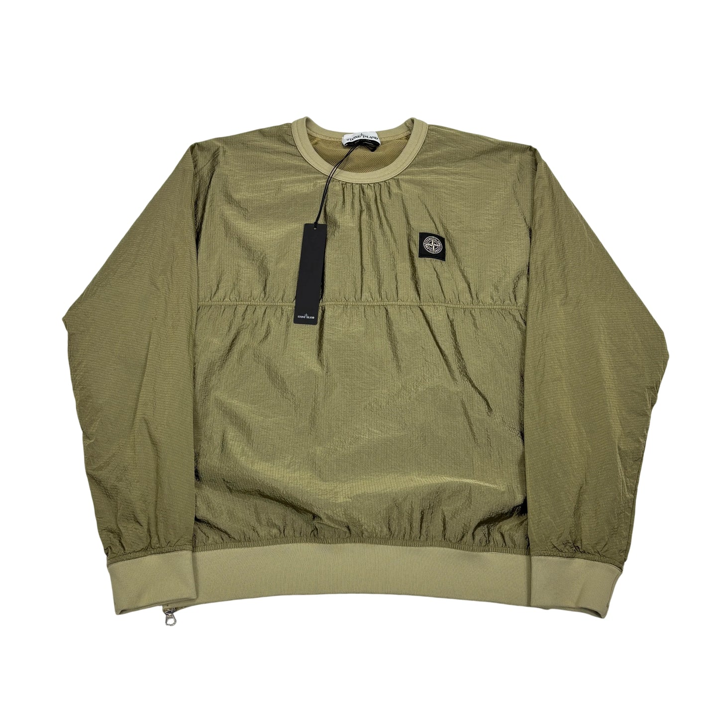 Stone Island Green Patch Logo Crewneck Sweatshirt