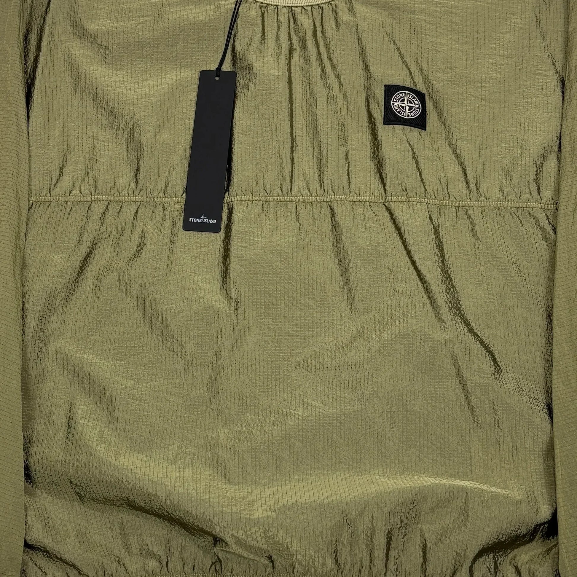 Stone Island Green Patch Logo Crewneck Sweatshirt