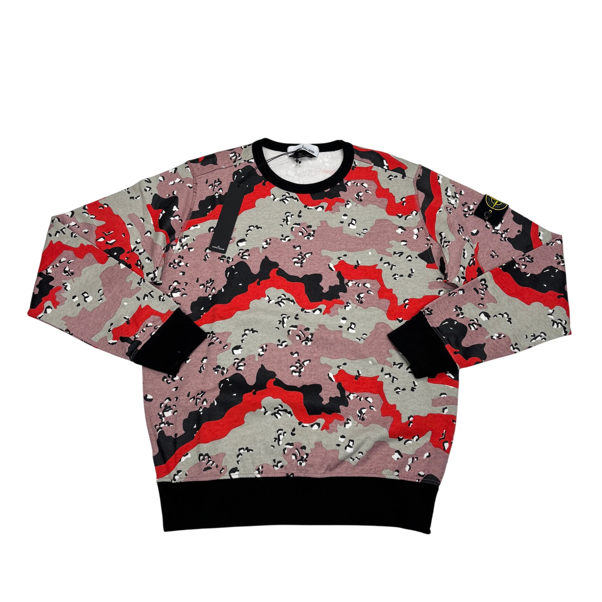 Stone Island Pink Desert Camo Crewneck Jumper