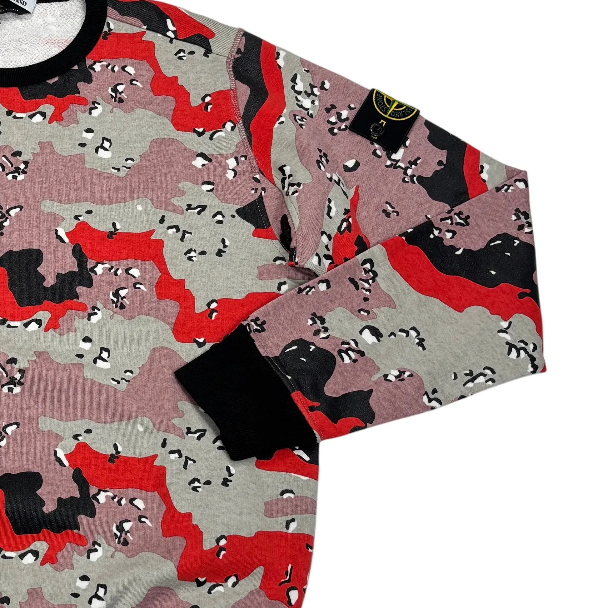 Stone Island Pink Desert Camo Crewneck Jumper