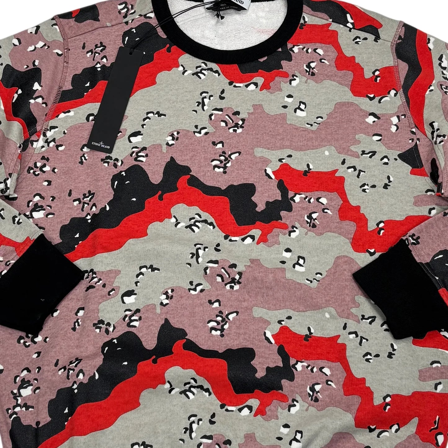 Stone Island Pink Desert Camo Crewneck Jumper