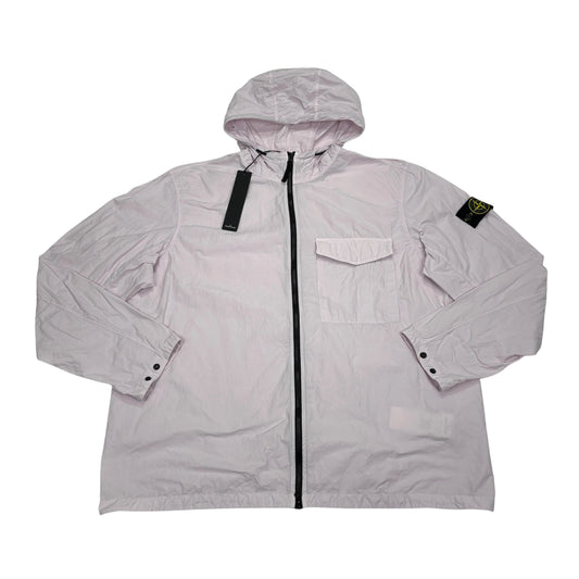 Stone Island Pink Hooded Compass Patch Jacket