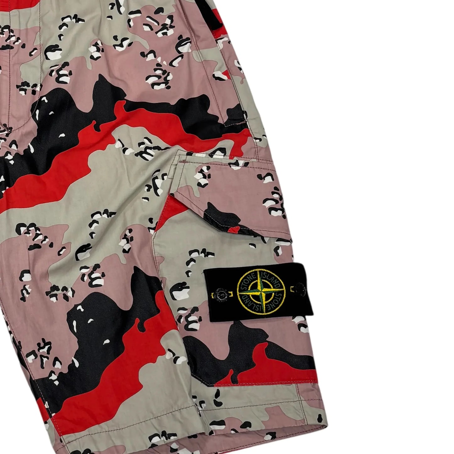 Stone Island Pink Desert Camo Cargo Shorts